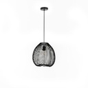 Lampadario moderno in metallo nero, 35cm x 35cm x 150cm