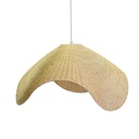 Lampadario in rattan sbiancato con attacco cm61x60h31