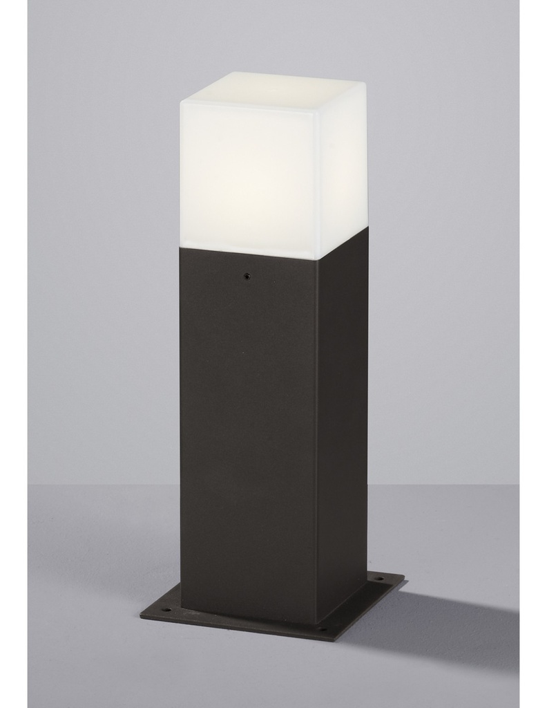 Lampioncino da Giardino Squadrato Antracite con LED E14
