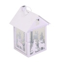 Lanterna Renna Bianco Rettangolare 16x15x26 cm