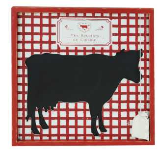 Lavagna con Mucca - 40 x 40 x 2 cm