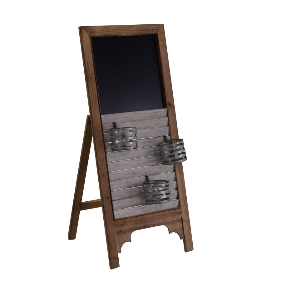 Lavagna in legno con portatutto - 43x41,5x100 cm
