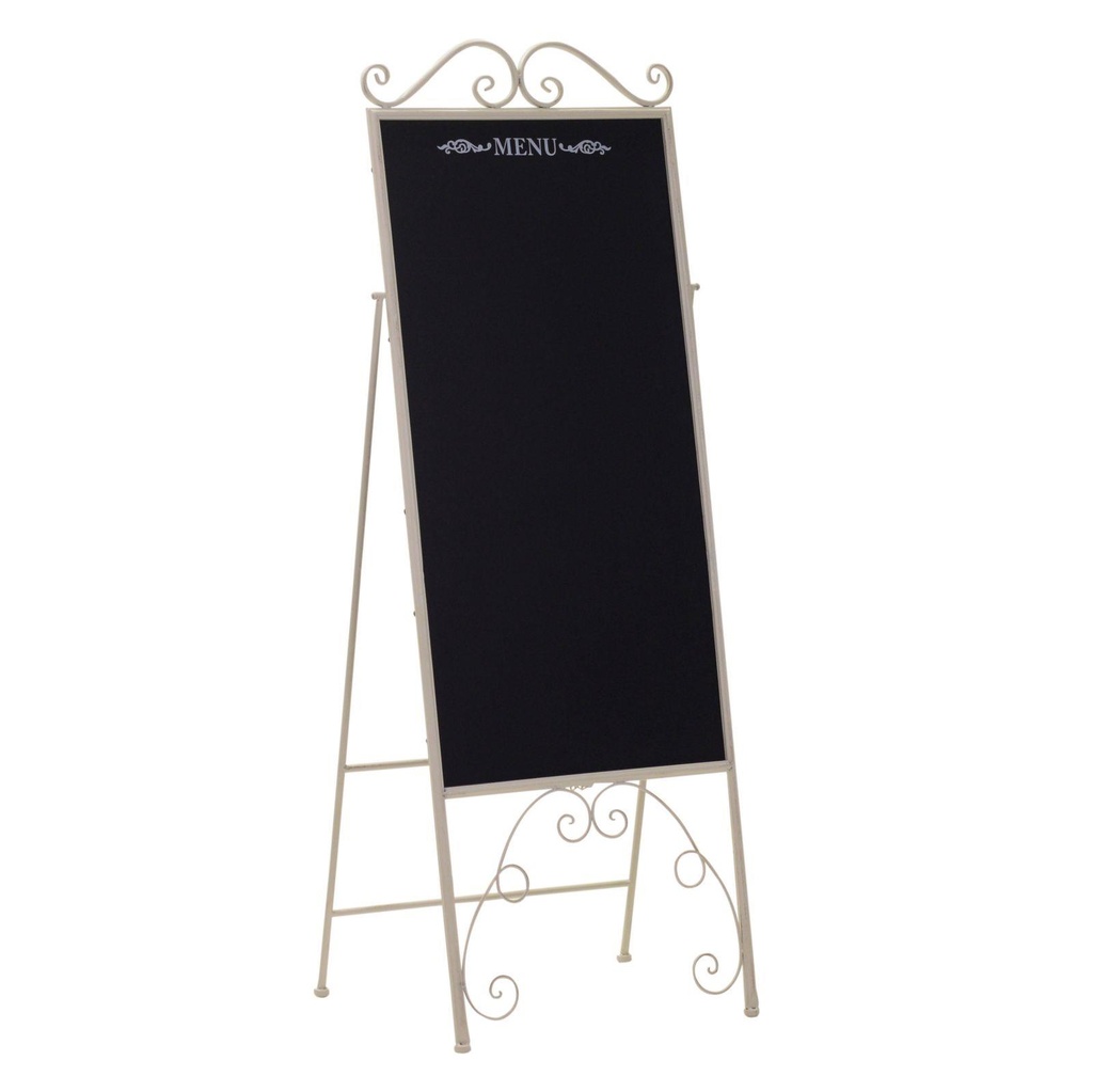 Lavagna Menu Metallo Bianco Rettangolare cm47x41h34-128