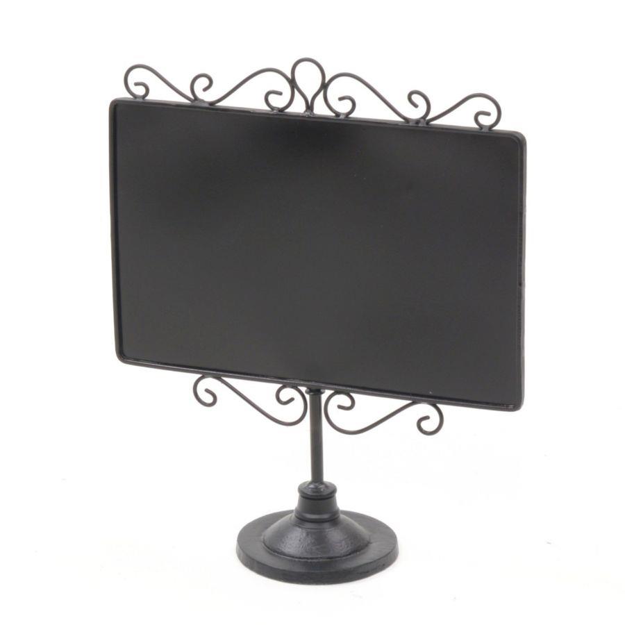 Lavagna Metallo Nero con Supporto 35x13,5 cm - Stile e Robustezza