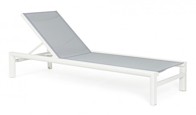 Lettino da giardino Skipper New C-Ruote Bianco Yk11