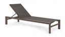 Lettino Reclinabile Skipper New C-Ruote Coffee Yk14 - 74x200x98 cm