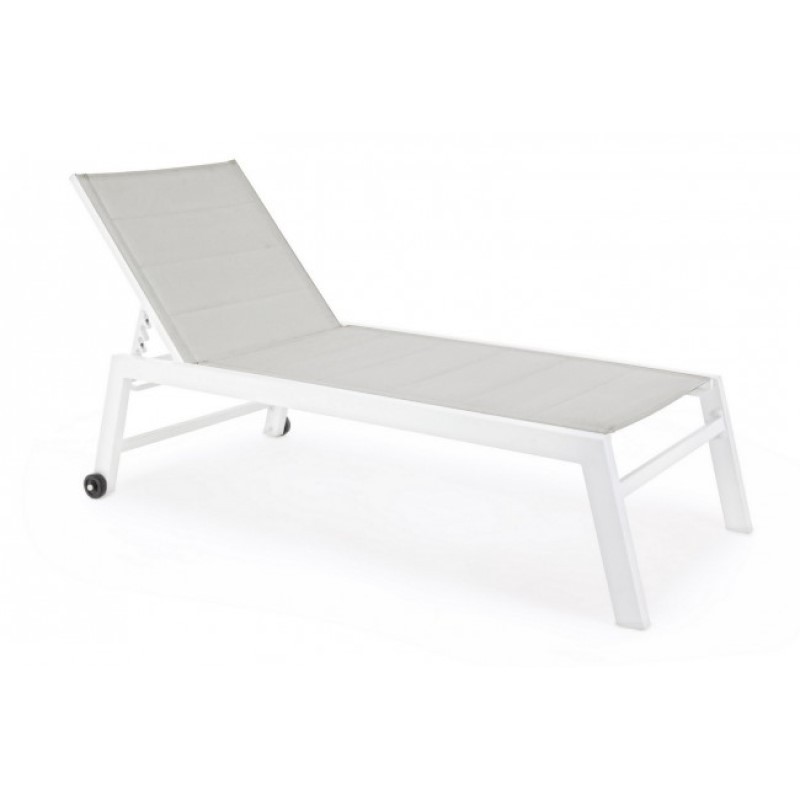 Lettino alto in alluminio con ruote Hilde bianco - Dimensioni: 65x200x102 cm
