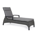 Lettino con cuscini Britton antracite 205x72/106x42 cm
