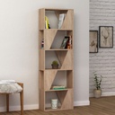 Libreria Frame colore rovere con 5 ripiani 54 x 24 x 168 cm