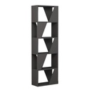 Libreria antracite 5 ripiani Frame 54xx24xh.168 cm