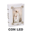 Libro in resina con natività a led bianco 16x5,5x22,2 cm