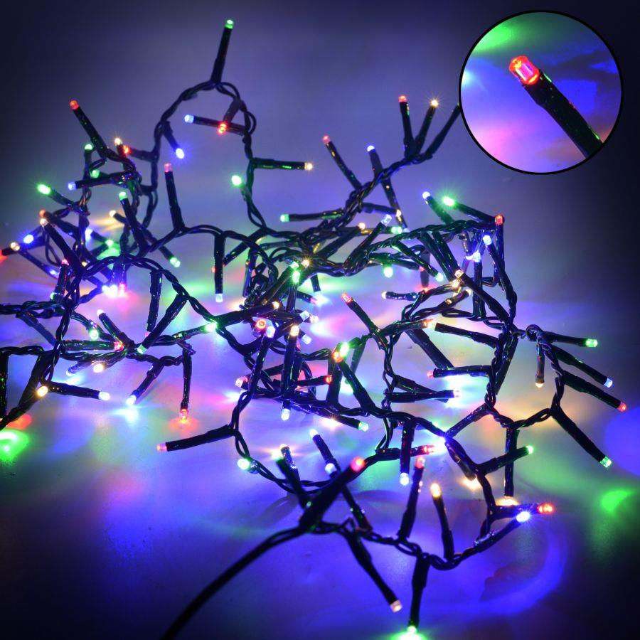 Luci filo 1000 mini led multicolore con controller, 2000 cm di lunghezza, per uso esterno