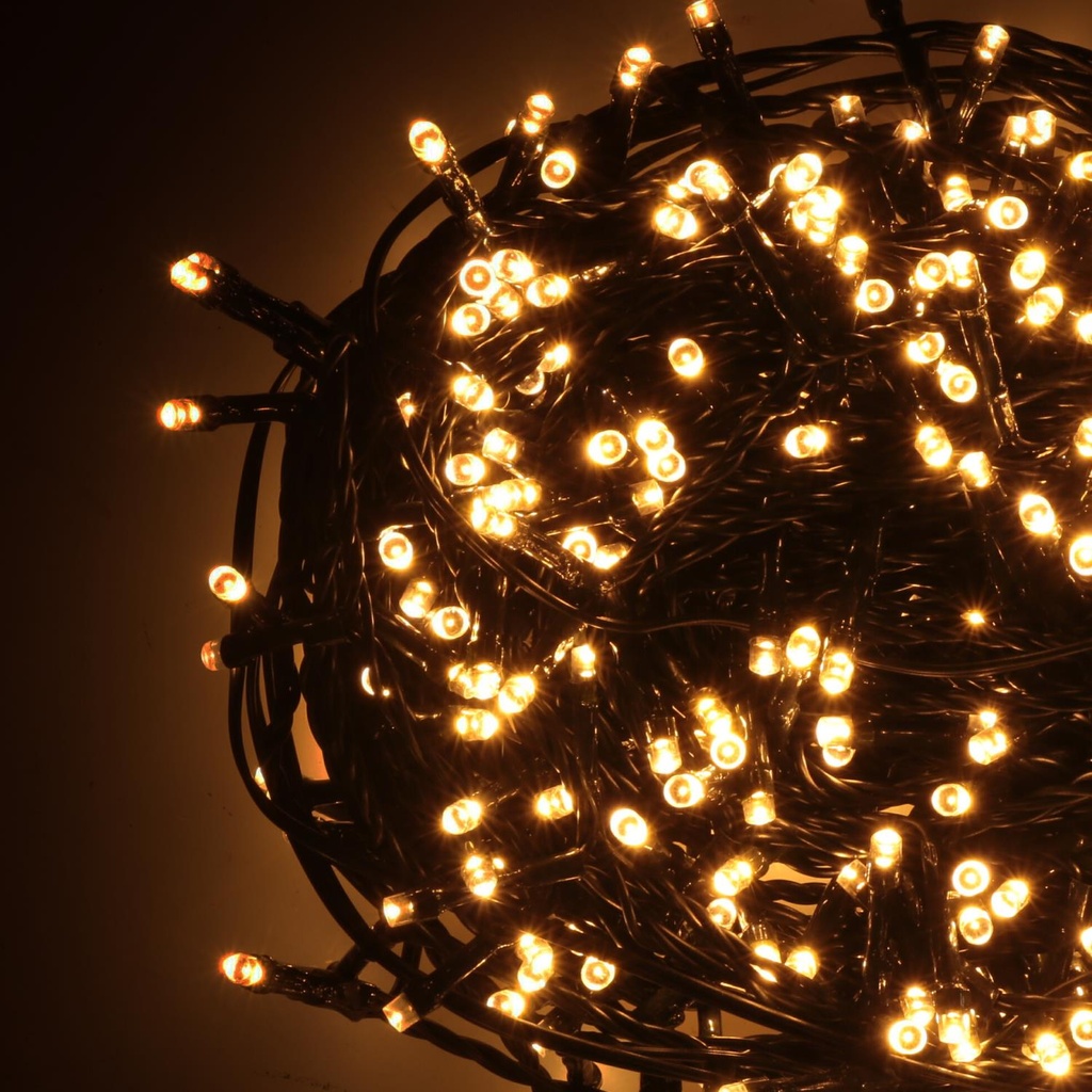 Luce filo 300 led bianco caldo con controller 18m
