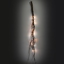 Luci a rami con 40 LED bianco caldo in vimini marrone - 5xh120x3,5 cm