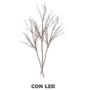 Rami luminosi glitter oro argento 72 led bianco caldo cm40x40h100 alimentazione fissa