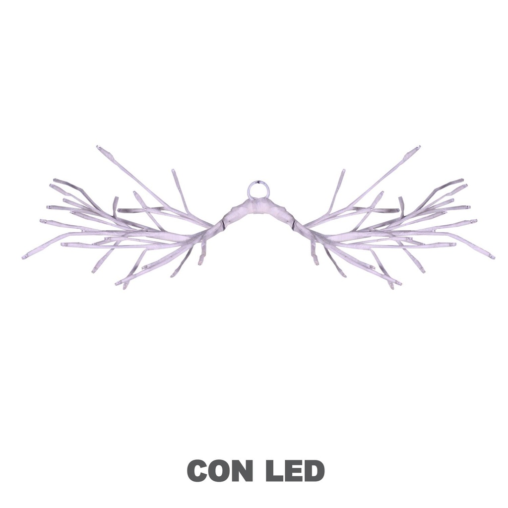 Luce ramo con 48 led bianco caldo, cm60x30, per uso esterno