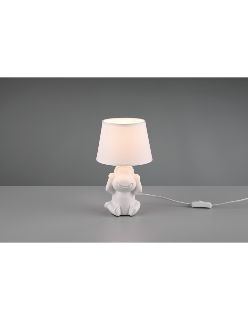 Lume Scimmietta Ceramica Bianca "Non Sento" Nilson Trio Lighting