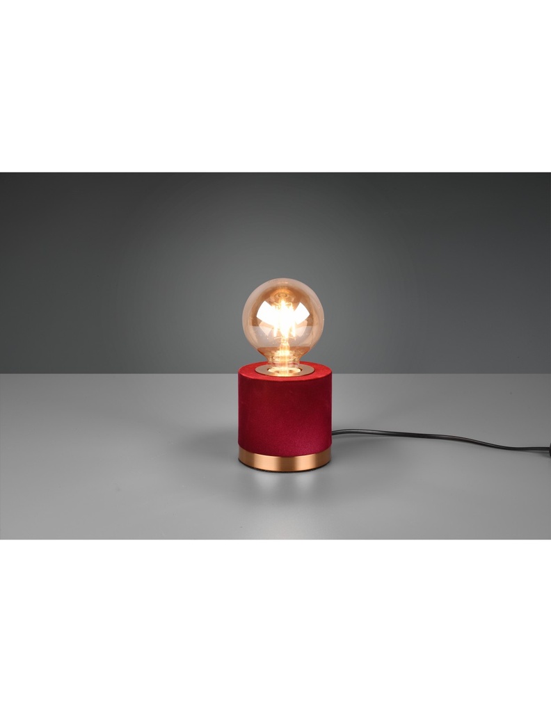 Lumetto Comodino Judy Velluto Rosso Ø11 cm Trio Lighting