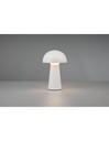 Lampada da tavolo a forma di fungo bianca con LED, ricaricabile tramite USB