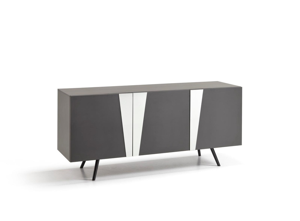 Madia elegante con 3 ante, dimensioni 180x80 cm, con ampio spazio di archiviazione