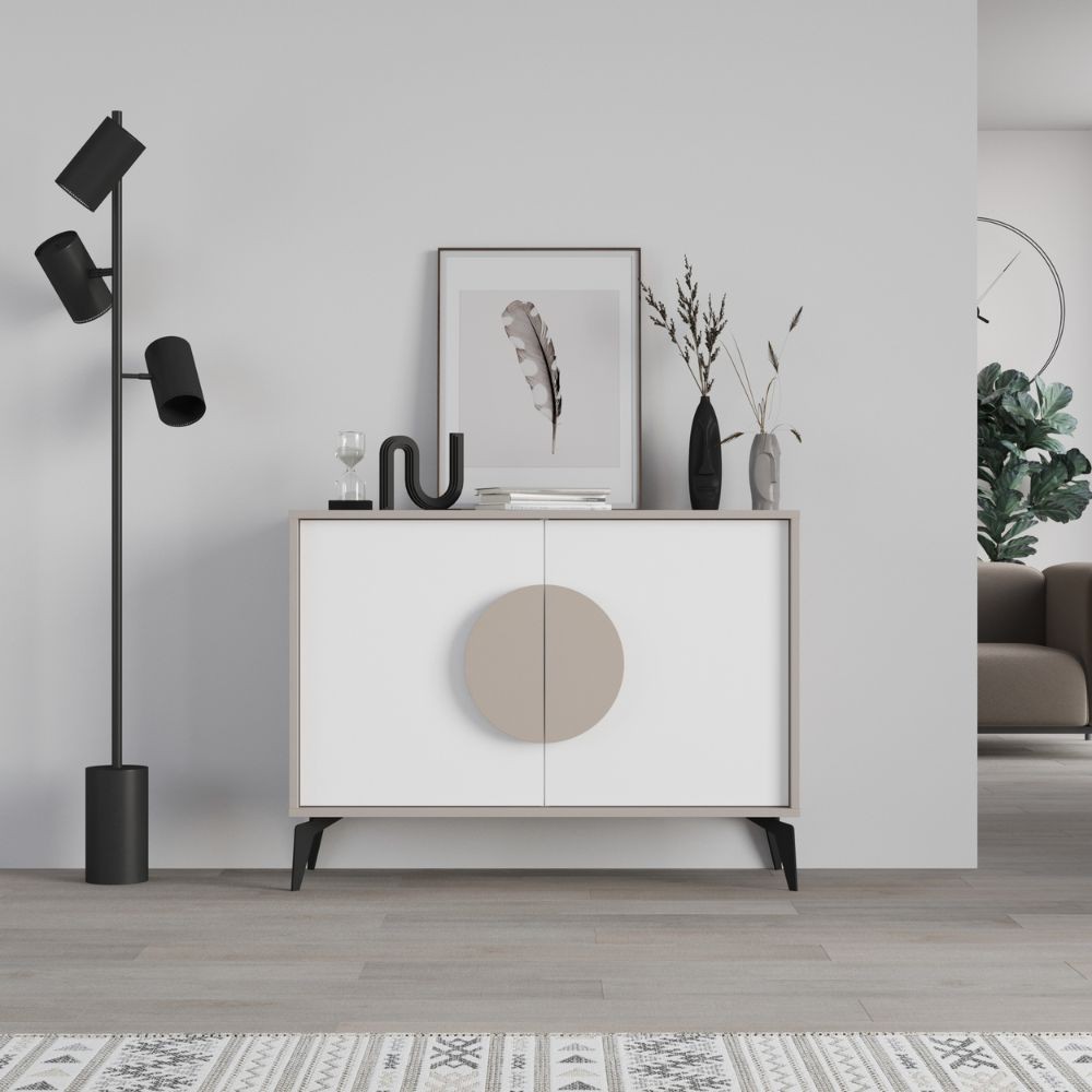 Madia Gora 110x35.6x82 cm Light Mocha con Ante Bianco