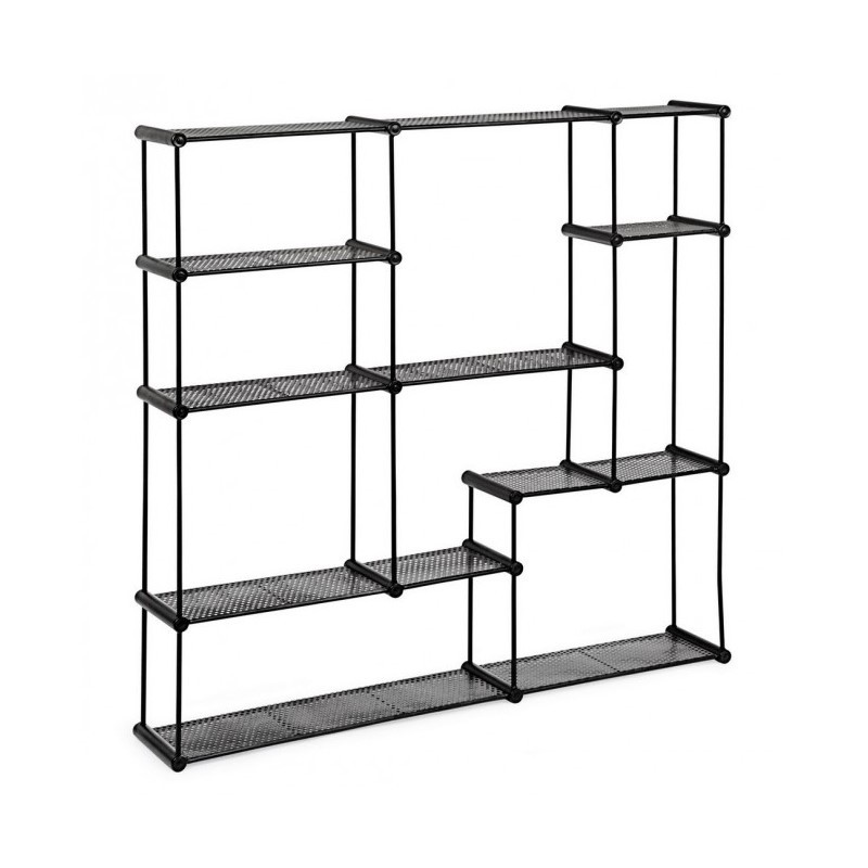 Mensola in acciaio stile Urban Antracite con sei ripiani - MORIZ 105,5x16,5x h105