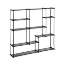 Mensola in acciaio stile Urban Antracite con sei ripiani - MORIZ 105,5x16,5x h105