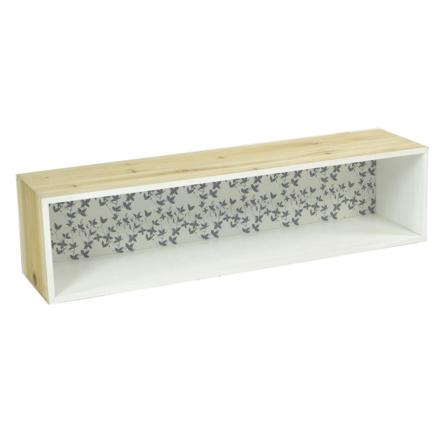 Mensola in legno rettangolare 60x15x15 cm