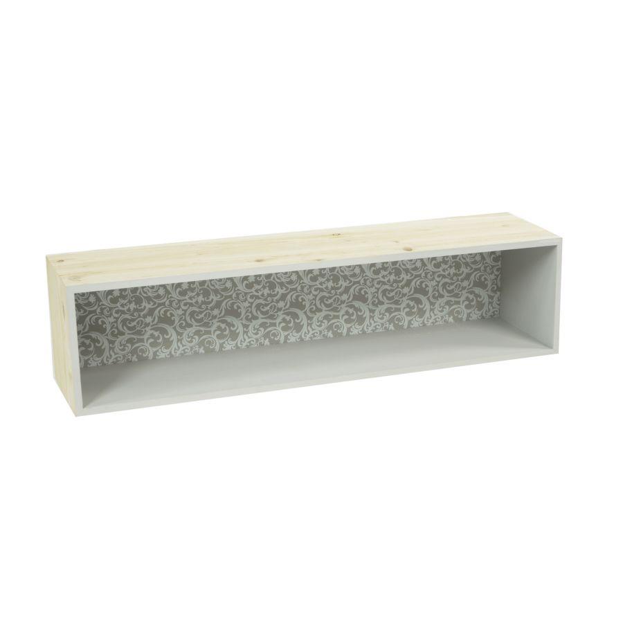 Mensola in legno rettangolare 60x15x15 cm