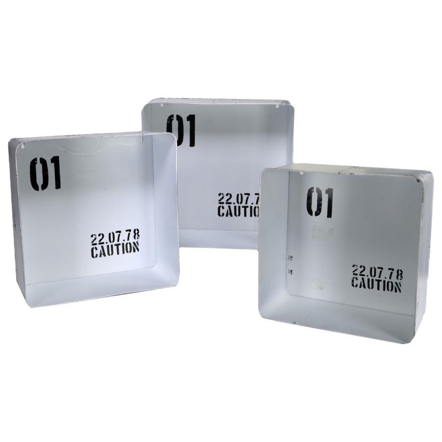 Mensola metallo bianco Bristol 1-3 cm40,5x15h40,5