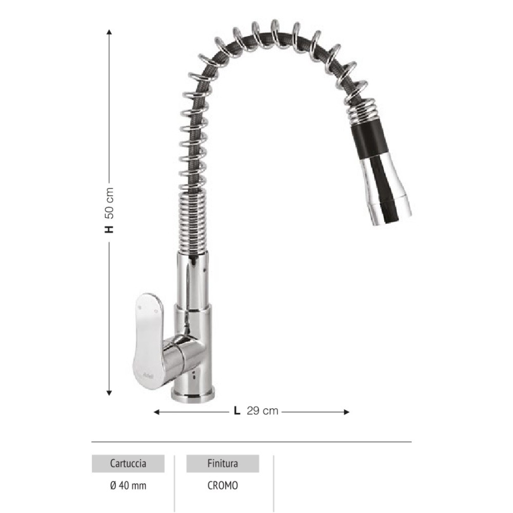 Miscelatore Hena con funzione pull down
