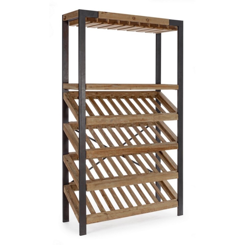 Mobile Porta Bottiglie Vintage Kantin - 114x38x199 cm