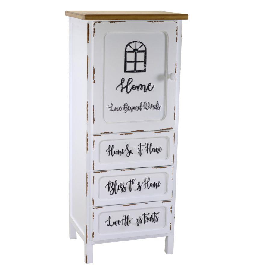 Mobile Home con 1 anta e 3 cassetti - 50x30x120h cm