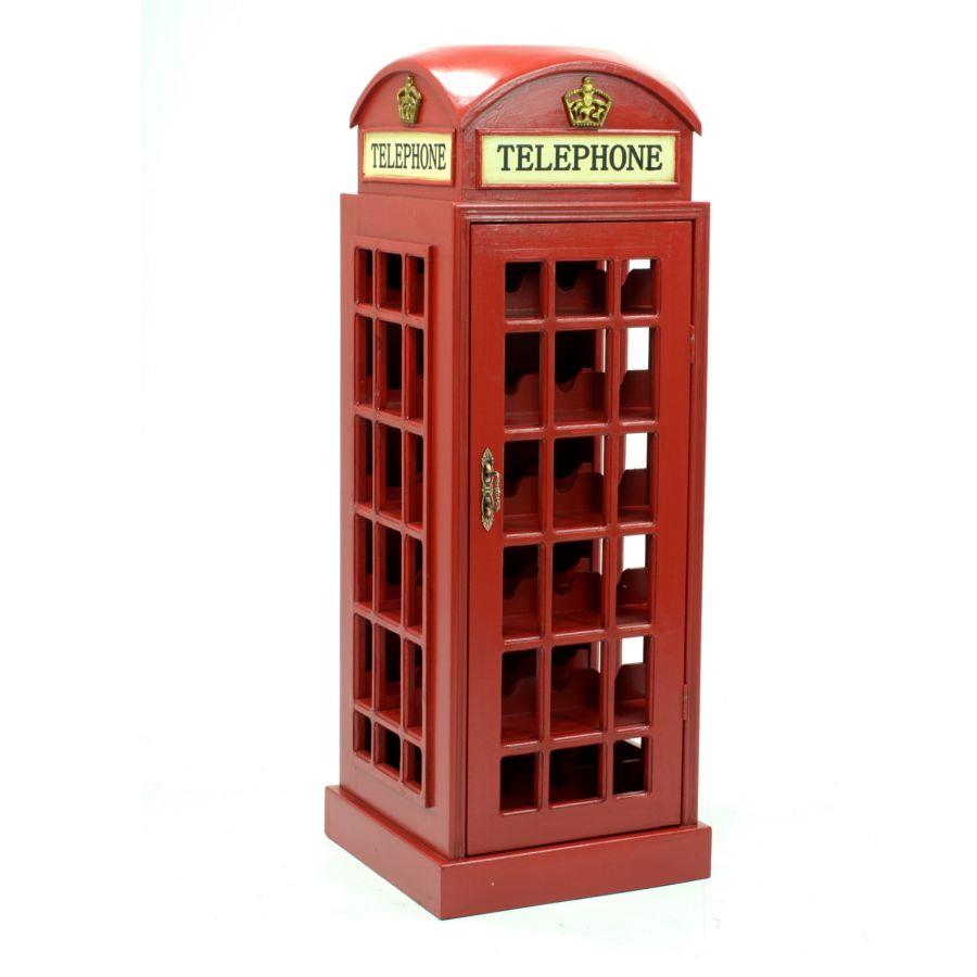 Mobile cantinetta cabina telefonica inglese 44x44x120 cm