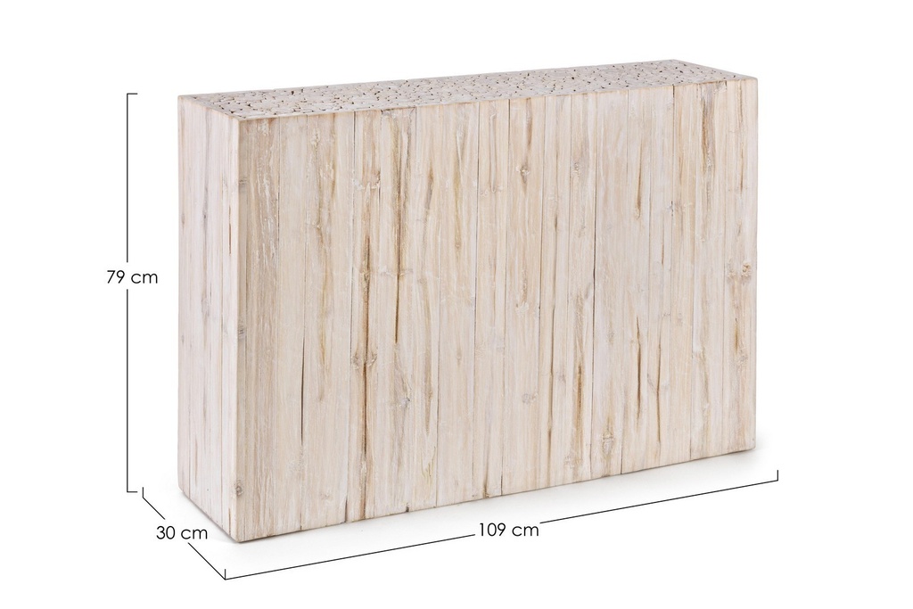 Mobile consolle legno bianco Ermitas - 109x30x79 cm