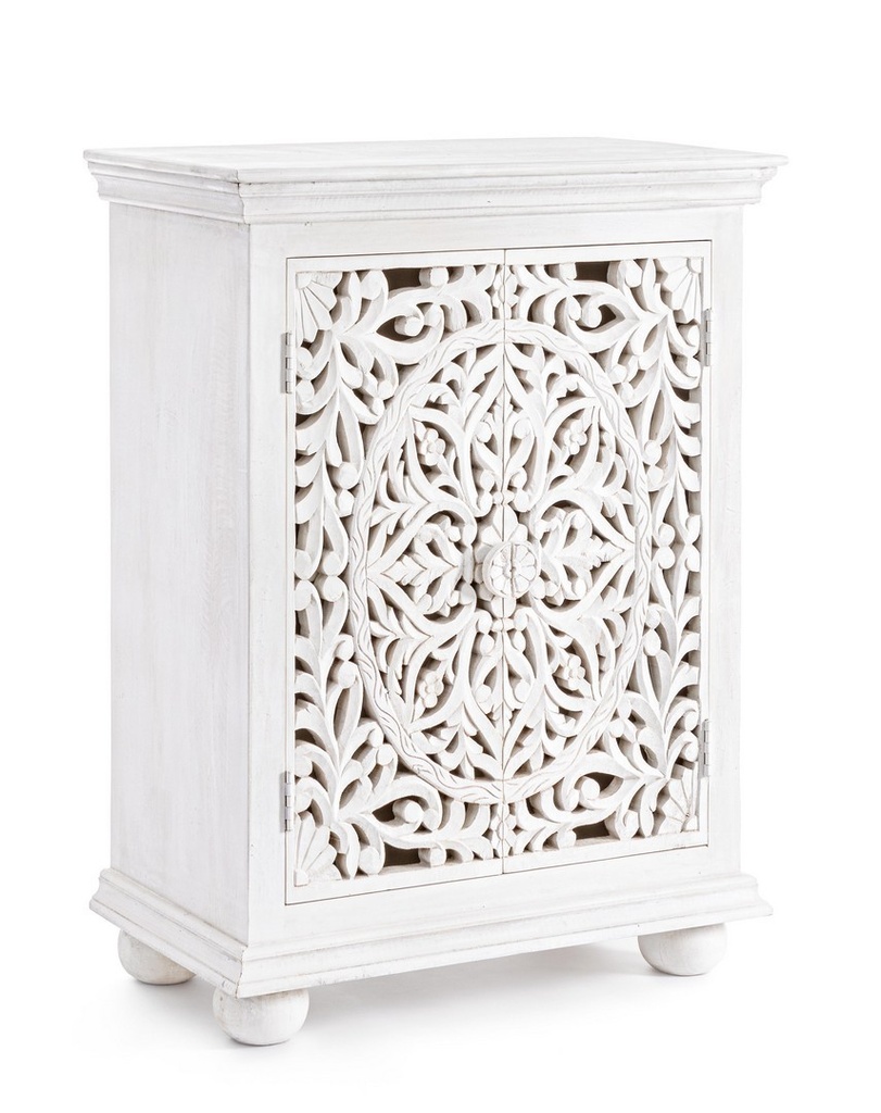Mobile credenza 2 ante legno bianco - Alinta - 70x40x98 cm