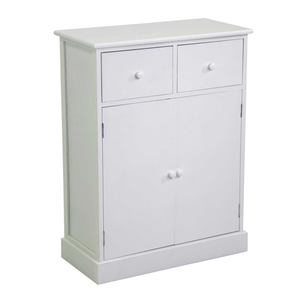 Mobiletto Eleonora Bianco 2 Ante + 2 Cassetti 60x30h80