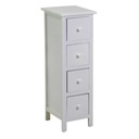 Mobiletto Eleonora Bianco con 4 Cassetti 25x28x75 cm