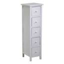 Mobiletto con 5 cassetti bianco 25x28h92 cm