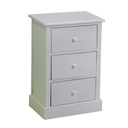 Mobiletto Cassettiera Bianco 3 Cassetti 38x28x58 cm