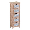 Mobiletto Cassettiera 5 Cassetti 30x23x94h cm