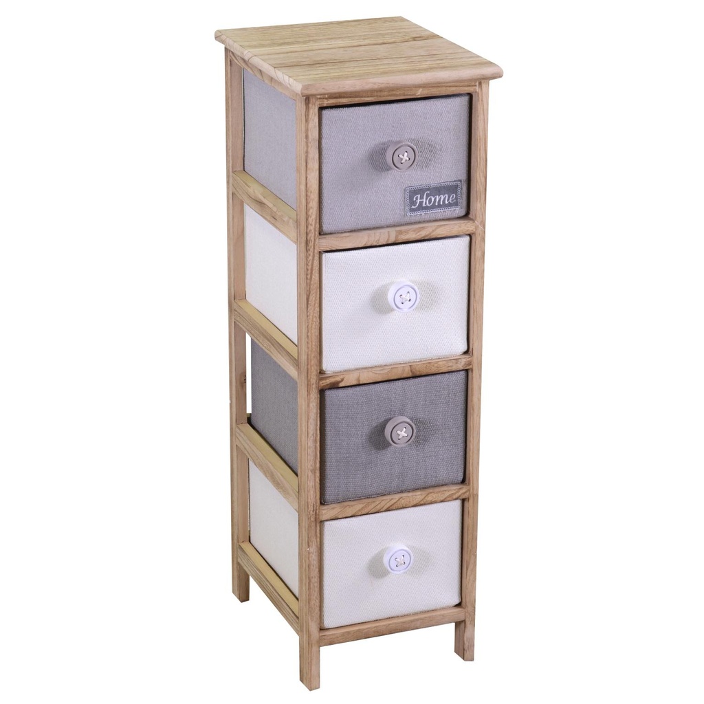 Mobiletto Brenda Cassettiera Bottone 4 Cassetti 26x32x81 cm