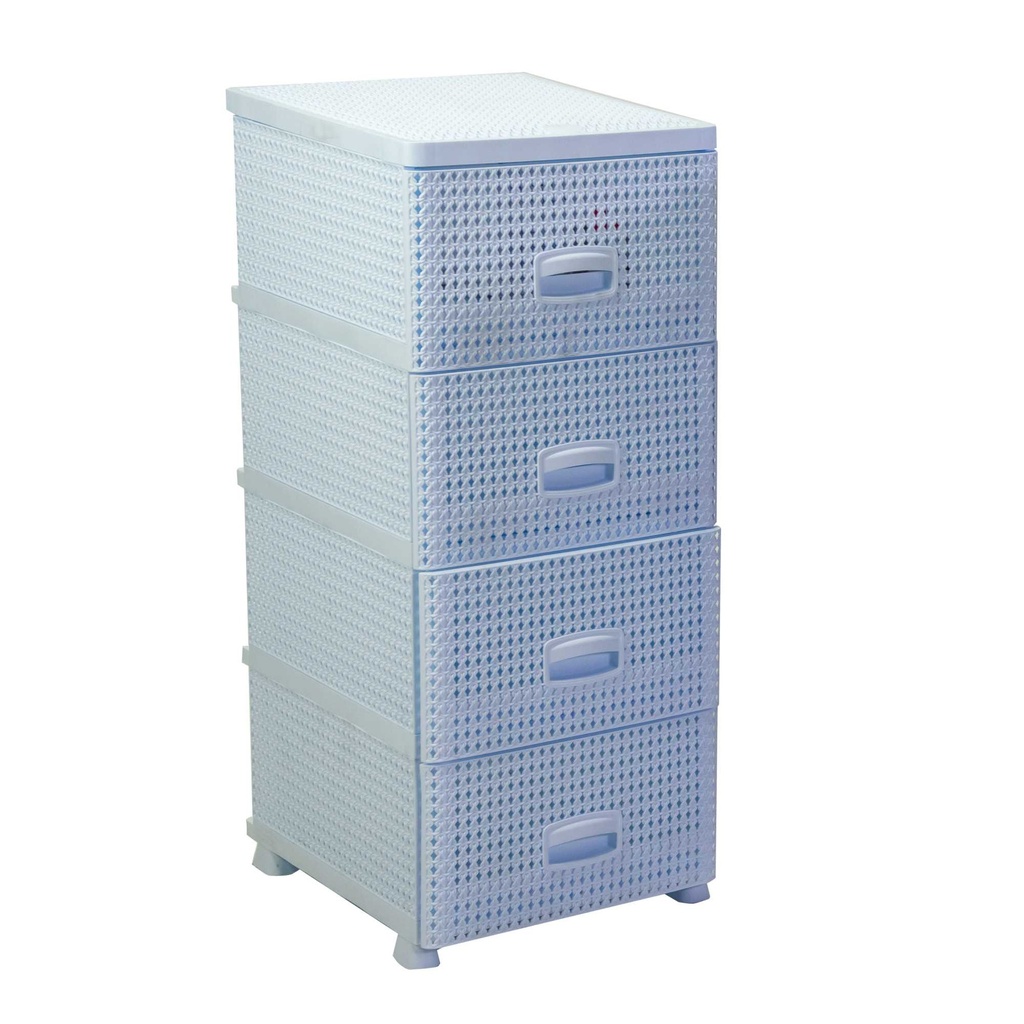Mobiletto cassettiera 4 cassetti bianco 43x36,8h89,4