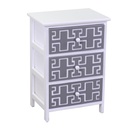 Mobiletto Gianna Cassettiera Bianco Grigio 3 Cassetti cm40x29h58