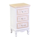 Mobiletto in legno Andorra con 3 cassetti, 37x30x68 cm