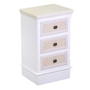 Mobiletto in legno con 3 cassetti crema, dimensioni cm37x30h64