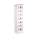 Mobiletto in legno con 7 cassetti crema cm29x23h109