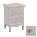 Mobiletto legno 2 cassetti crema cm37x30h54