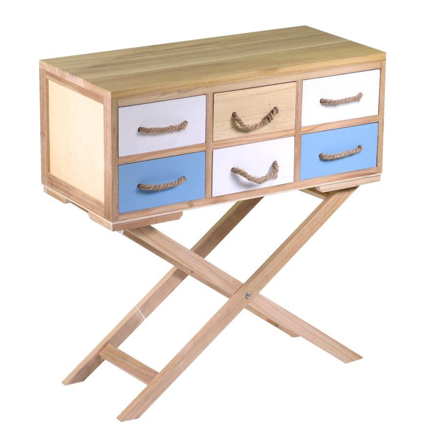 Mobiletto Tenerife 6 cassetti - Colorato e Versatile - Misure: 67x30x30/72 cm