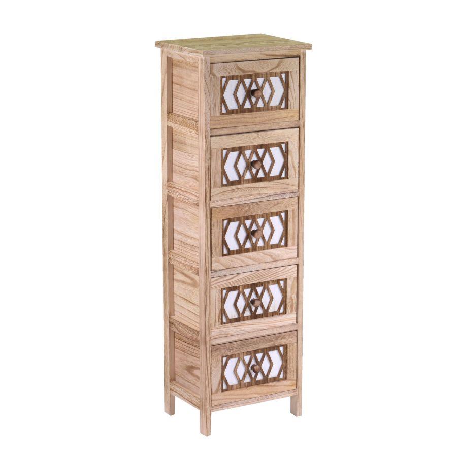 Cassettiera con 5 cassetti - 30x23x94 cm